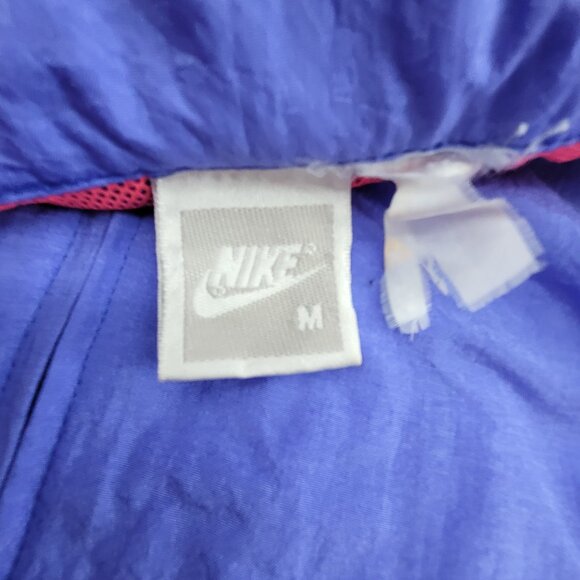 Vtg Nike Hooded Track Jacket Womens M Pink Purple Windrunner Full Zip Windbreake - Picture 3 of 16